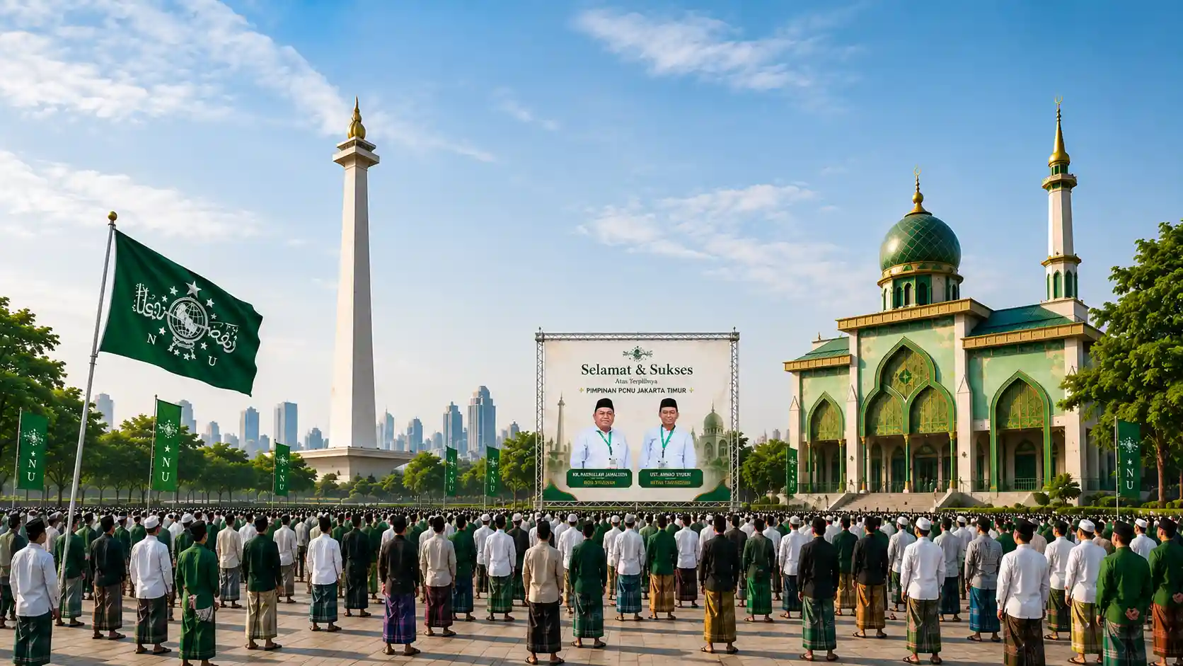 Kebersamaan pengurus dan warga PWNU Pengurus Wilayah Provinsi Banten